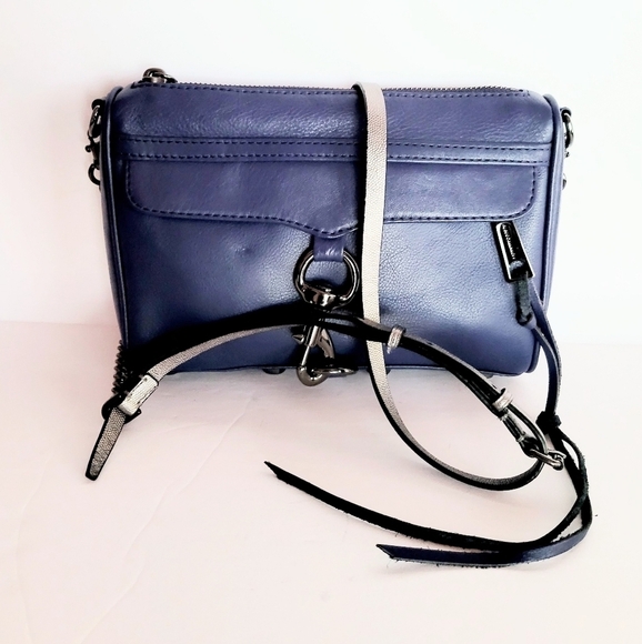 Rebecca Minkoff M.A.C. Crossbody Blue Gunmetal - Picture 2 of 11